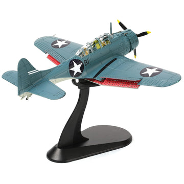 NUOTIE 1/72 Douglas SBD-3 Best Dauntless Dive Bommber Model World War II Midway Vintage Warplane Metal Diecast Aircraft Military Display Airplane