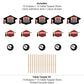 Big Dot of Happiness Grad Football - 2026 Graduation Party Centerpiece Sticks - Table Toppers - Set of 15