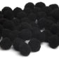 Cousin DIY Black 3/4 inch Poms, 45 Pack