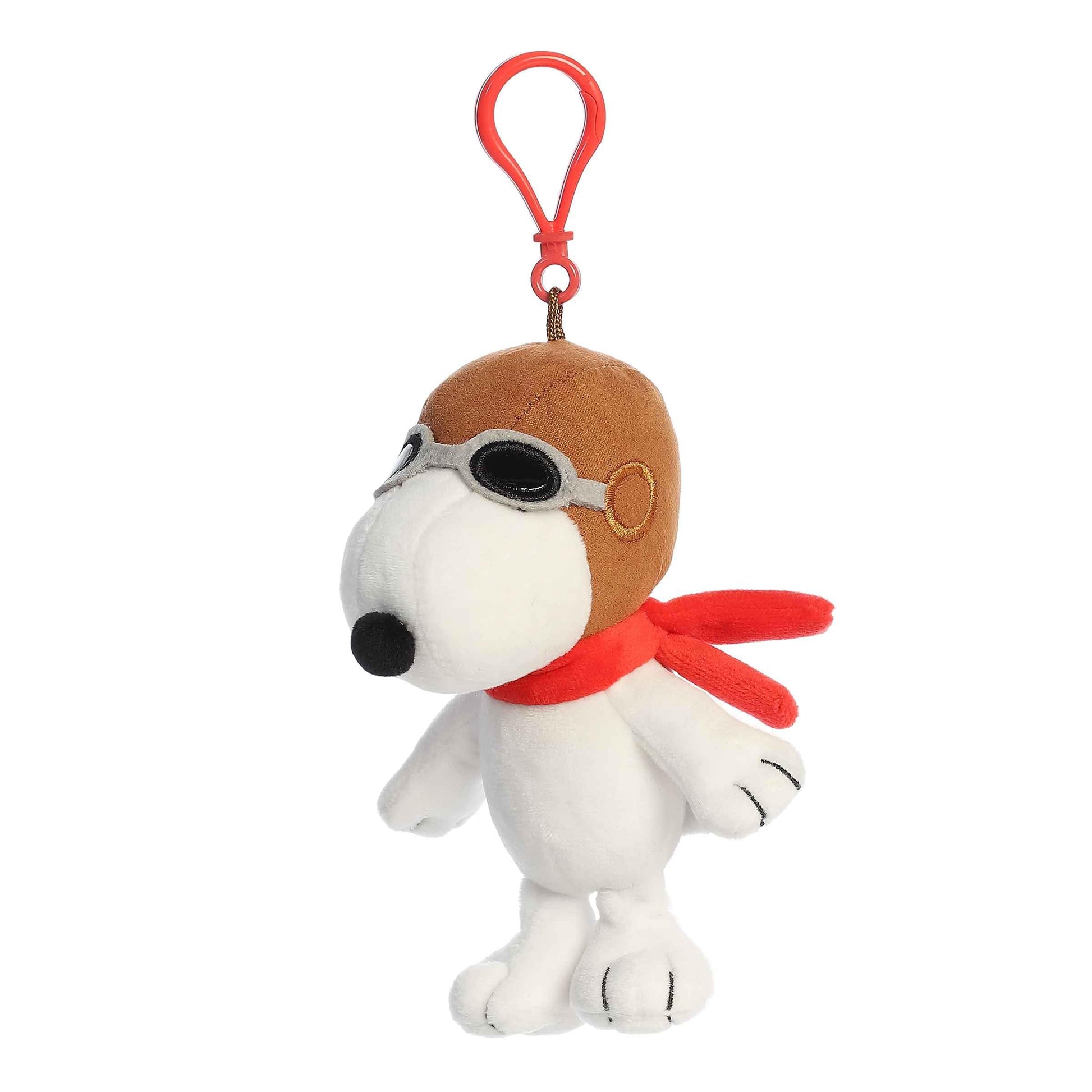 Aurora® Adorable Peanuts® Flying Ace Clip-On Stuffed Animal - Officially Licensed Toys for All Snoopy Fans - Nostalgic Gift for Adults and Birthday