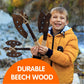 CG Games Engaging Wooden Axes for Kids -3 Pack Eco-Friendly Handmade Wooden Toy Axes - Durable, Safe, Chemical Free Outdoor Play Equipment for Kids