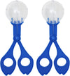YLiiii 2Pcs Blue Fine Motor Skill, Hand-Eye Coordination Plastic Scissor Clamp Small Butterfly Clip, Scoopers for Nature Exploration Observation