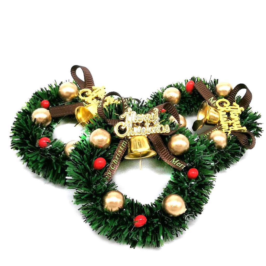 SXFSE Dollhouse Decoration Accessories, 1:12/1:6 Dollhouse Miniature Scene Christmas Wreath Pretend Model