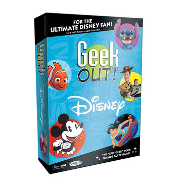 USAOPOLY Geek Out! Disney Party Game | Enchanting Version of Popular Geek Out Board Game | A Trivia Bluffing Game Featuring Favorite Disney Characters