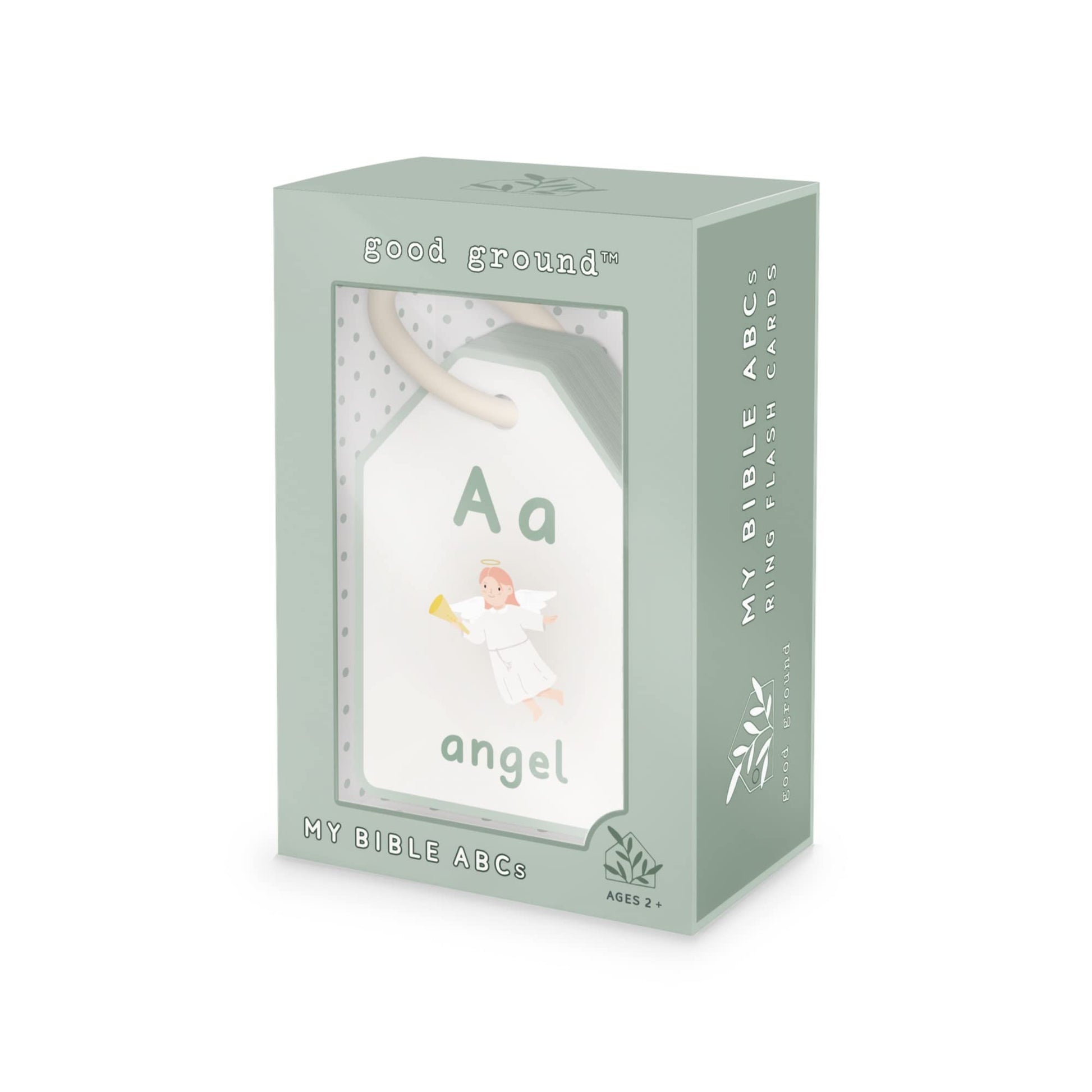 Good Ground Bible ABC Flash Cards Preschool Sunday School Toys Christian Homeschool Alphabet Ring Cards Toddler ABC Phonic Letters & Words