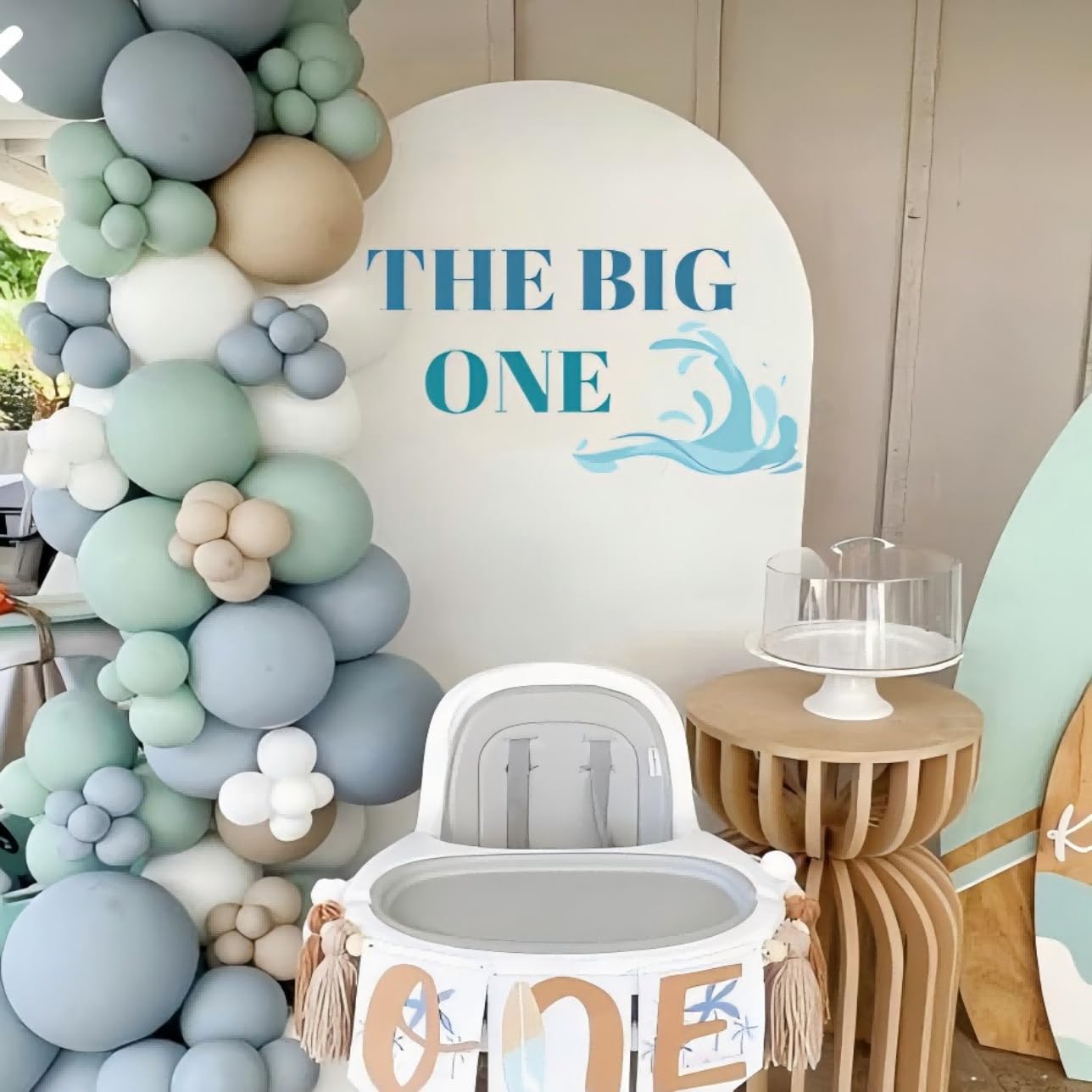 The Big One Sign Decal - Wave Themed 1st/First Birthday Party Decoration,The Big One Deco,Boy One Birthday Party Decorations (The Big One Decal)
