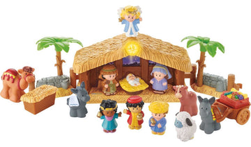 Fisher-Price Little People Toddler Toy Christmas Story Nativity Playset with Light & Music for Preschool Pretend Play Kids Ages 1+ Years