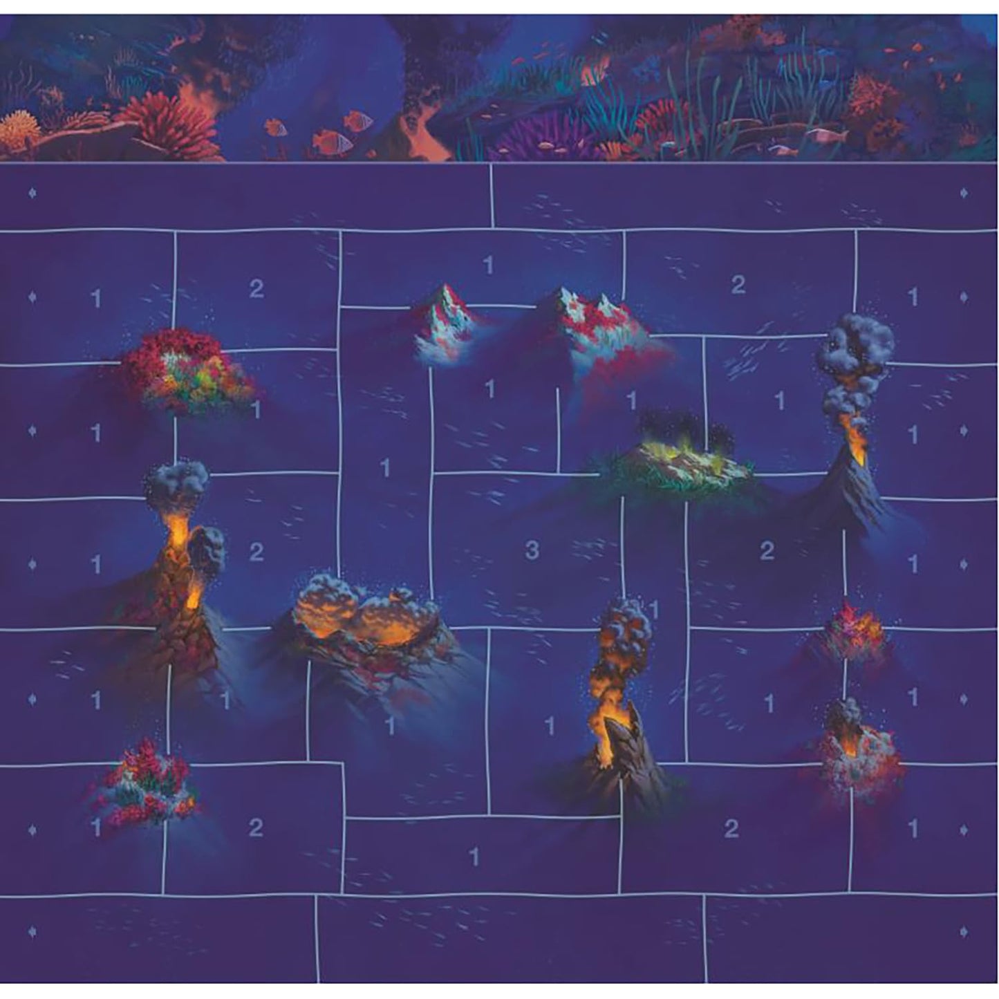 Renegade Game Studios Battle for The Deep Strategy Board Game, Axis & Allies, 2v2 Team-Based Tabletop Miniature Warfare