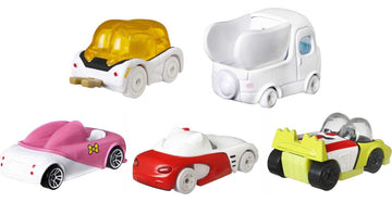 Hot Wheels Sanrio Toy Character Car 5-Pack in 1:64 Scale: Hello Kitty, Keroppi, Gudetama, Cinnamaroll & My Melody, Set for Kids & Collectors