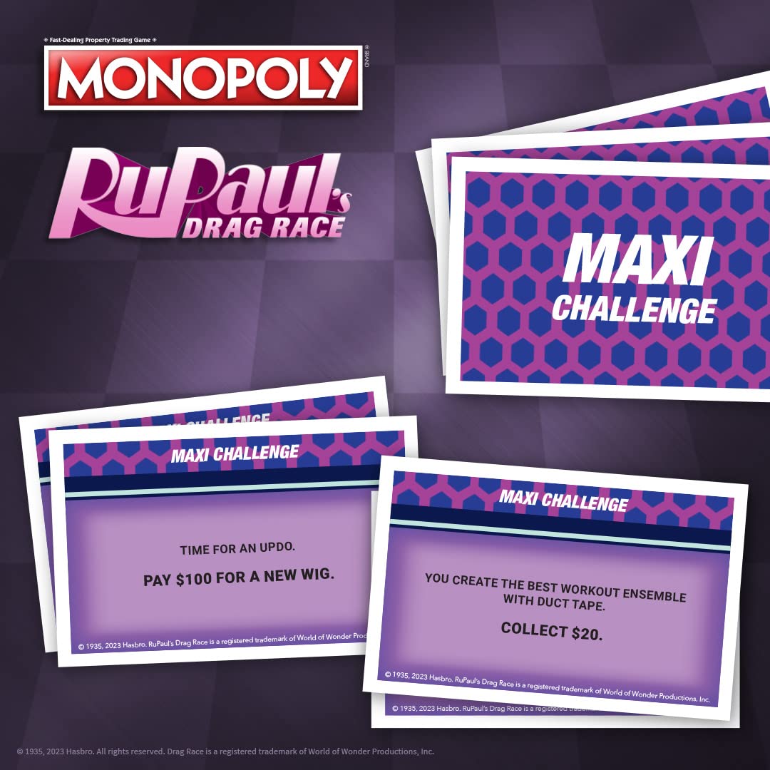 Monopoly RuPaul’s Drag Race | Officially Licensed Collectible Board Game | Play as Checkered Flag, Lipstick, Roll of Duct Tape, and More | Based On