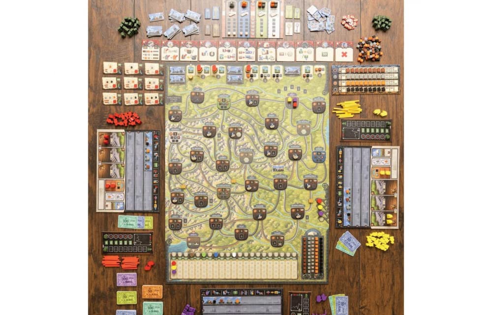 Capstone Games Imperial Steam Strategy Board Game for 2 to 5 Players, Heavy Economic Railroad with Worker Placement, Route Building, Industrial