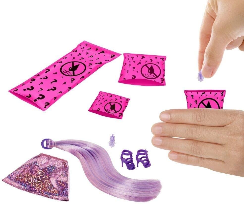 Barbie Color Reveal Doll & Accessories, Shimmer Series, 7 Surprises, 1 Doll (Styles May Vary)