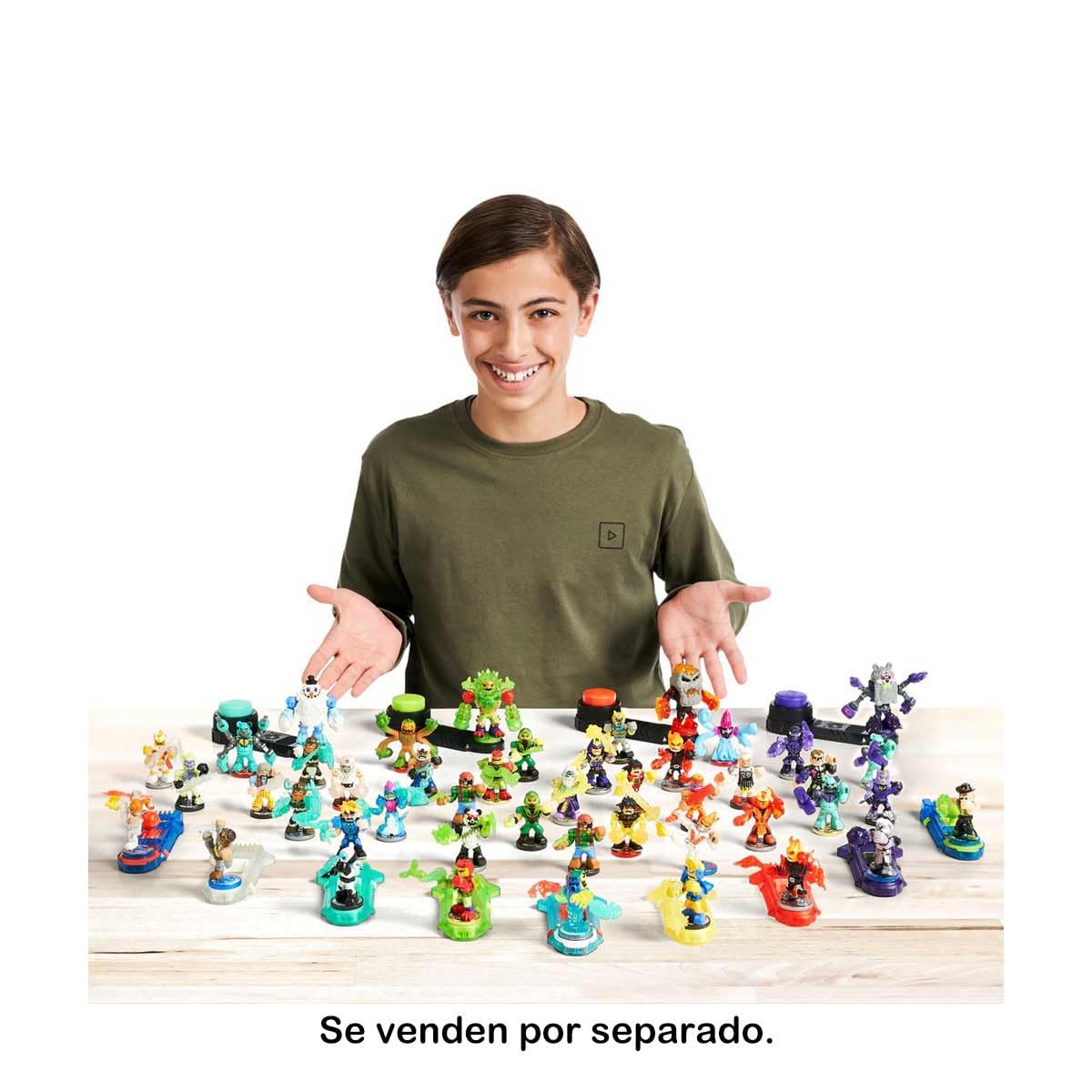 Legends of Akedo Powerstorm Versus Pack 2 Mini Battling Action Figures and 2 Battle Controllers Epic Briny Versus Bun Burner, Multicolor (15170)