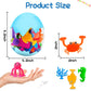 18PCS Suction Bath Toys for Toddler Kids, Mold Free Silicone Ocean Animals Suction Cup Bathtub Toys, No Hole Sensory Window Fidget Toys, Fun Creative