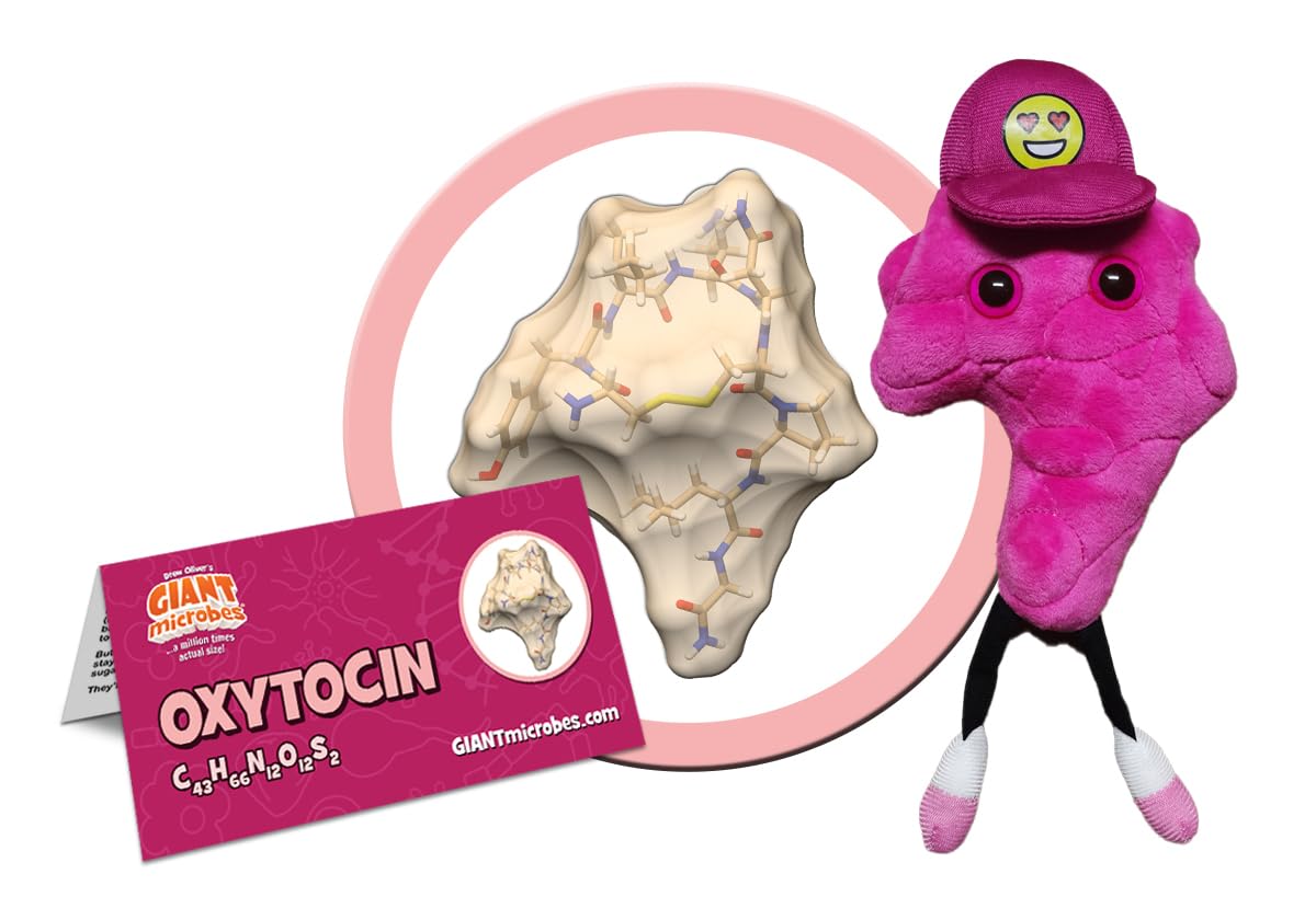 GIANT MICROBES Oxytocin Plush, Brain Gifts, Neurology, Psychology Gifts, Psychology Decor, Neuroanatomy, Chemistry Gift
