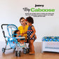 Joovy Toy Caboose Baby Doll Stroller Featuring Reclining Front Seat, Adjustable Footrest, Storage Basket, Extendable Canopy, and Snack Tray - Holds 3