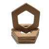10pcs Natural Wooden Hexagon Pendant Pure Natural Beech Wood Animal Shape for Handmade Home Decoration Craft Accessory (Hexagon 10pcs)