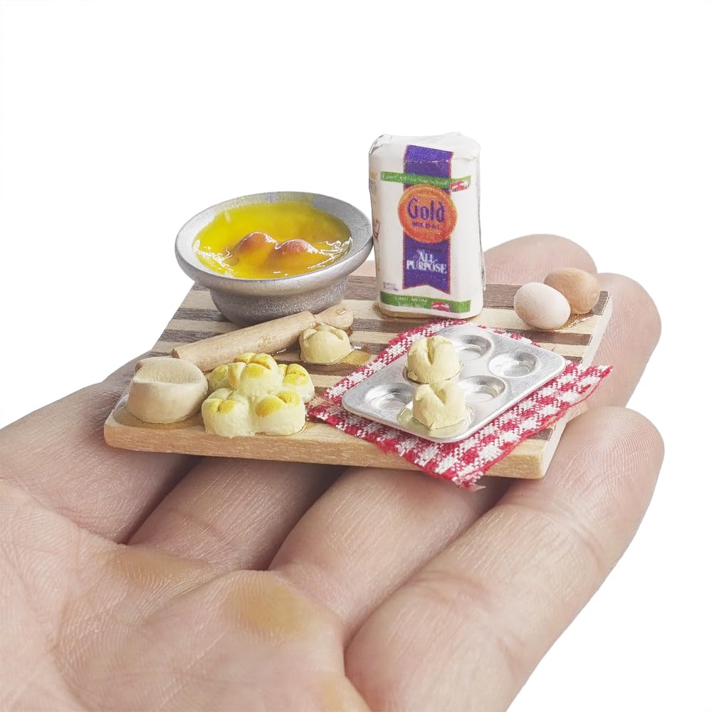 Odoria 1/12 Miniature Baking Set Pastries Dollhouse Kitchen Accessories