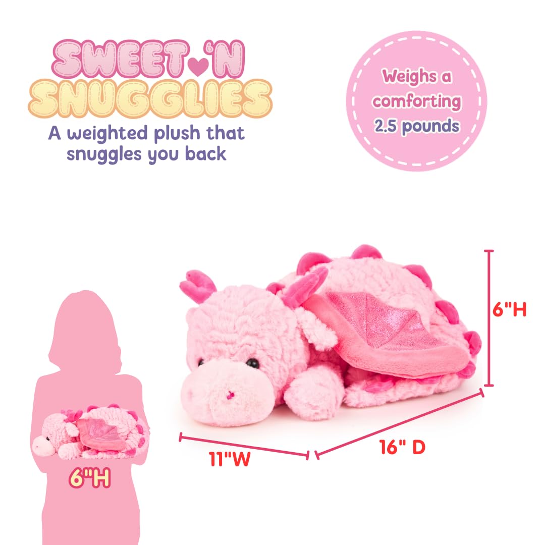 Cuddle Barn Sweet 'N Snugglies Lovely Dragon Weighted Plush - 2.5 lbs, 16"