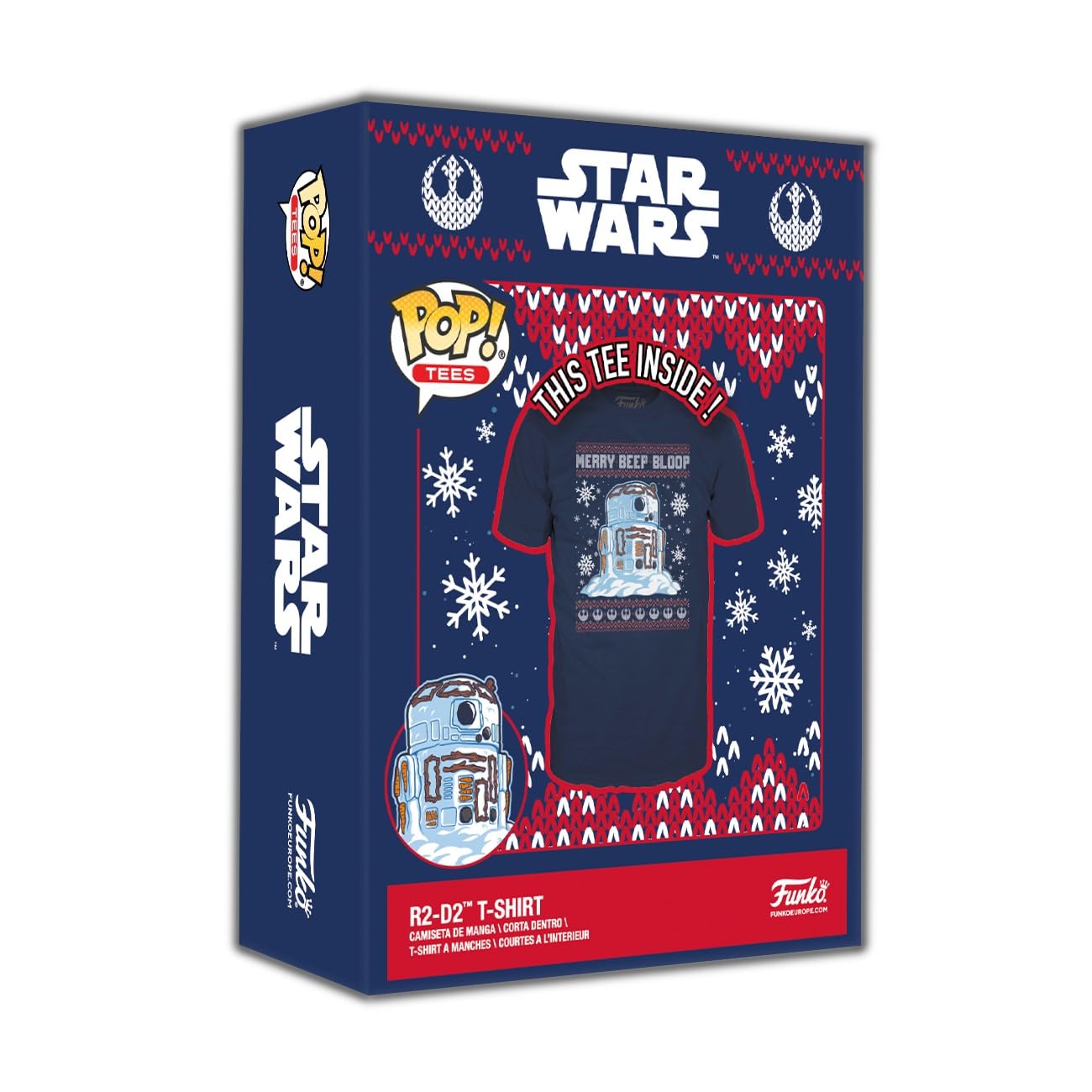 Funko Pop! Boxed Tee: Star Wars Holiday - R2-D2 Snowman - XL