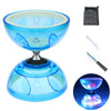 Chinese Diabolo Yoyo Set - Triple Bearing LED Diabolo Yo-yos Juggling Toys with Diablo Sticks, String & Net Bag, Easier Start/Faster/Stable & Lasts