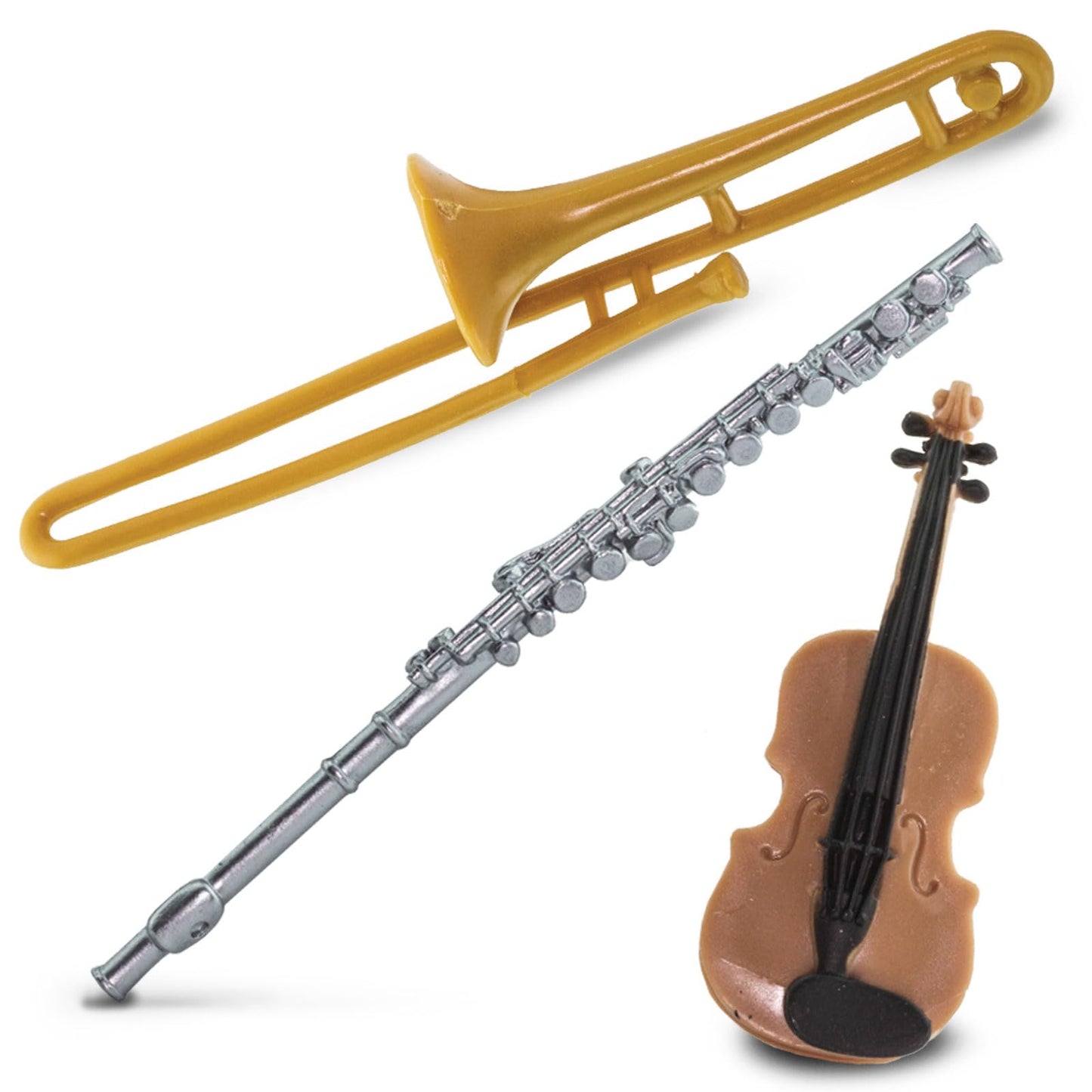 Safari Ltd Musical Instruments TOOB - Figurines: Trombone, Flute, Saxophone, Guitar, Violin, Horn, Trumpet, Clarinet - Educational Toys for Boys