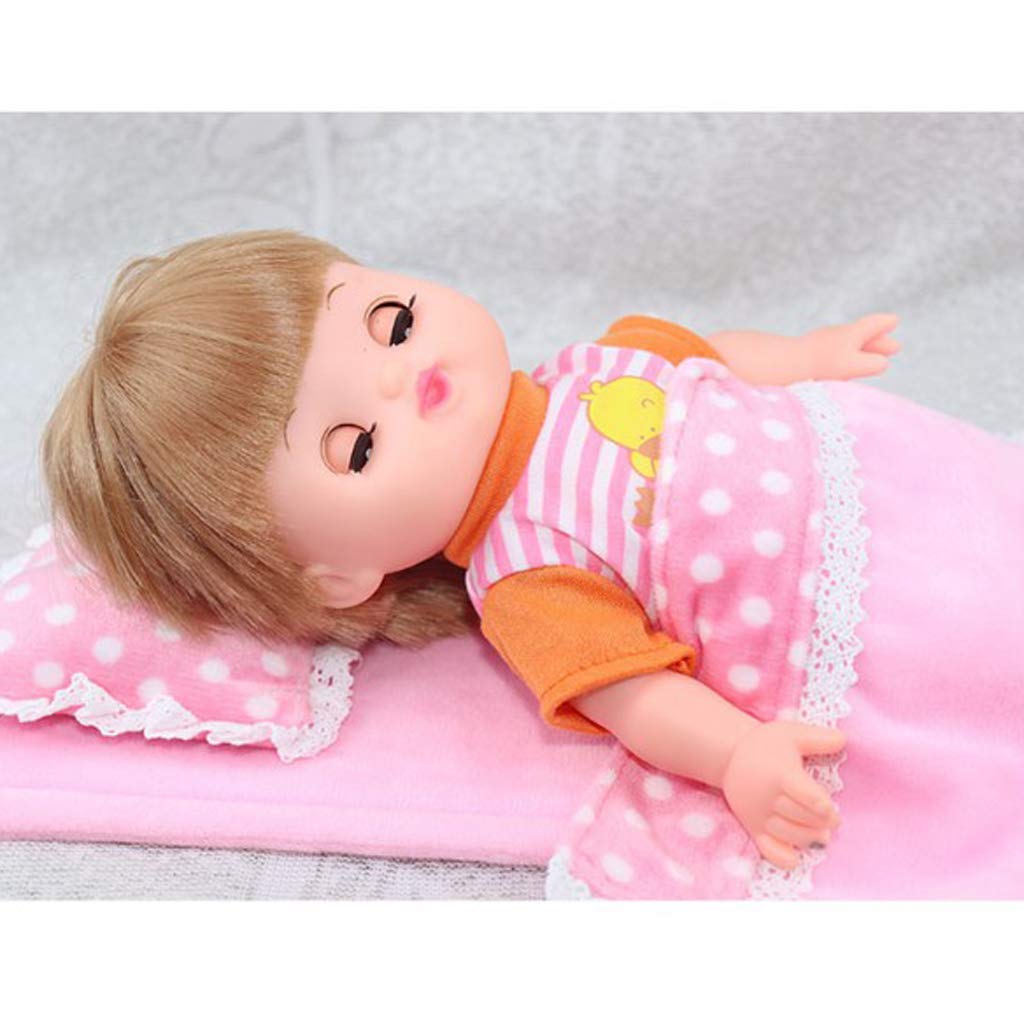 SM SunniMix 3 Pieces Bedding Set, Comforter Fits for 25cm Dolls