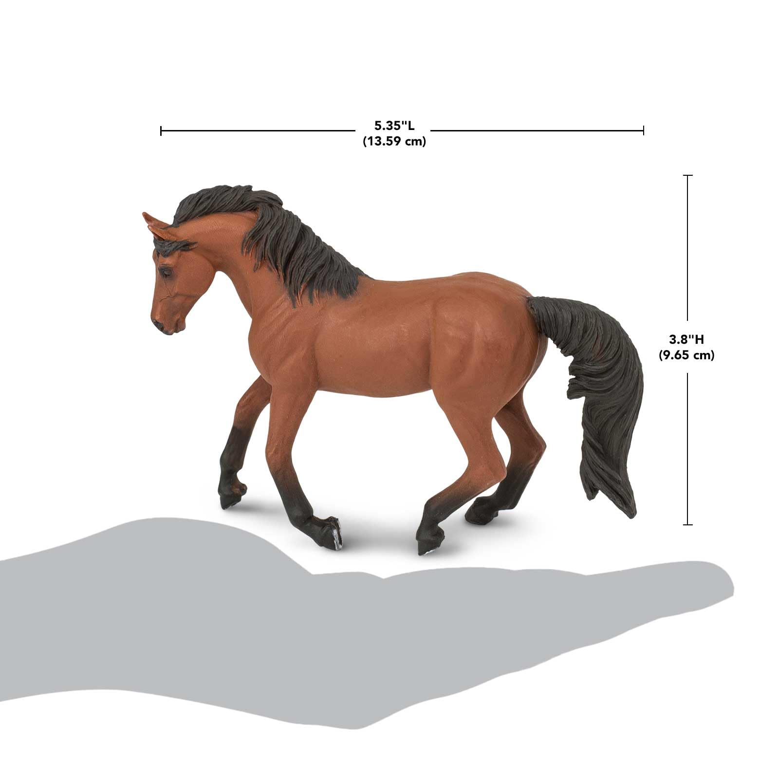 Safari Ltd. Morgan Mare Figurine - Lifelike 6" Horse Figure - Educational Toy for Boys, Girls, and Kids Ages 3+