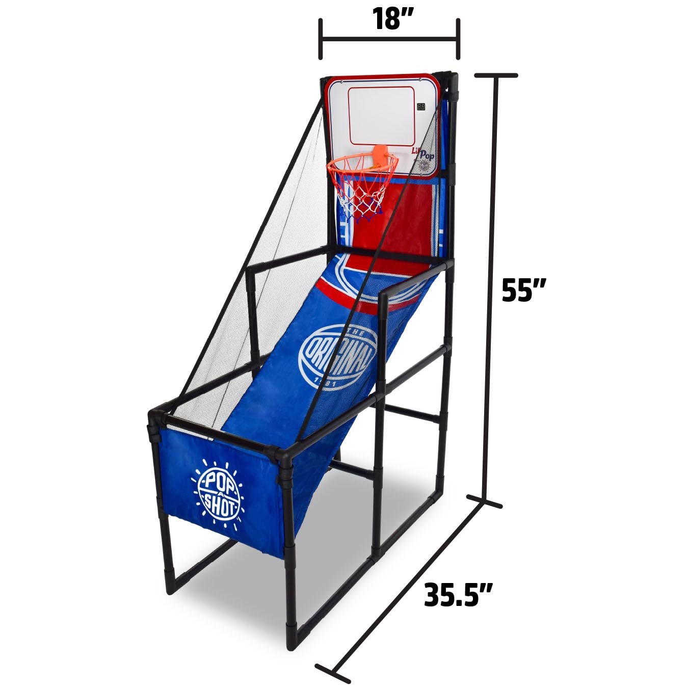 Pop-A-Shot Lil’ Pop Plus | Kids Electronic Arcade Basketball Hoop Ages 3+