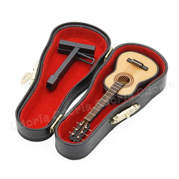 Odoria 1/12 Miniature Guitar Dollhouse Musical Instruments Accessories, Wood Color