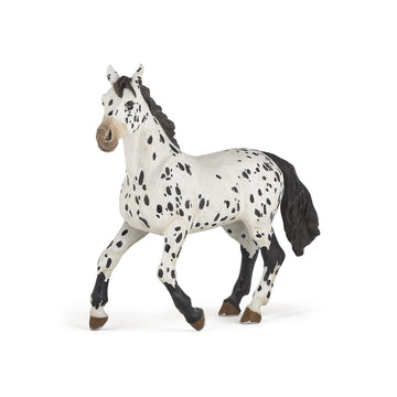 Papo - Realistic Black Appaloosa Horse Figure Toy for Kids - Ages 3+ - Horses and Ponies Collection - Educational Play Horse Riding - Gift Idea Toy