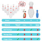 Liberry Kids Bowling Set Toy for Boys Girls Ages 2 3 4 5 (White)
