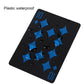 zeamas 1pc Waterproof Plastic Poker Playing Cards PET Table Games Halloween/Thanksgiving Day (Blue x Silver)