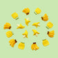 100 Pcs 1/12 Scale Mini Bananas, Miniature Artificial Bananas, Resin Banana, Lifelike Yellow Bananas, Fake Simulated Banana, Miniature Fruit for Mini