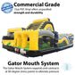 Radical Run Inflatable Obstacle Course with Climbing Wall - Venom Yellow and Black - 29' L x 18' W x 15' H - Commercial Grade Interactive Bounce House