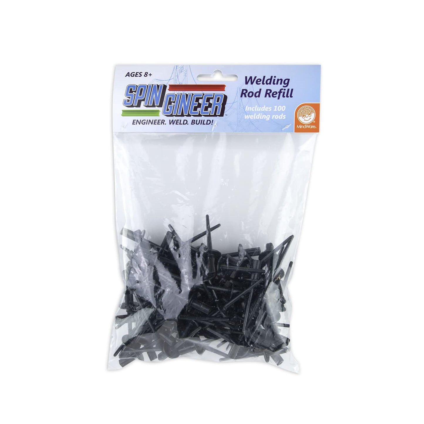 MindWare Spin-Gineer Welding Rod Refill Pack - Engineering Activity for Kids Ages 8 & Up - Includes 100 Pieces