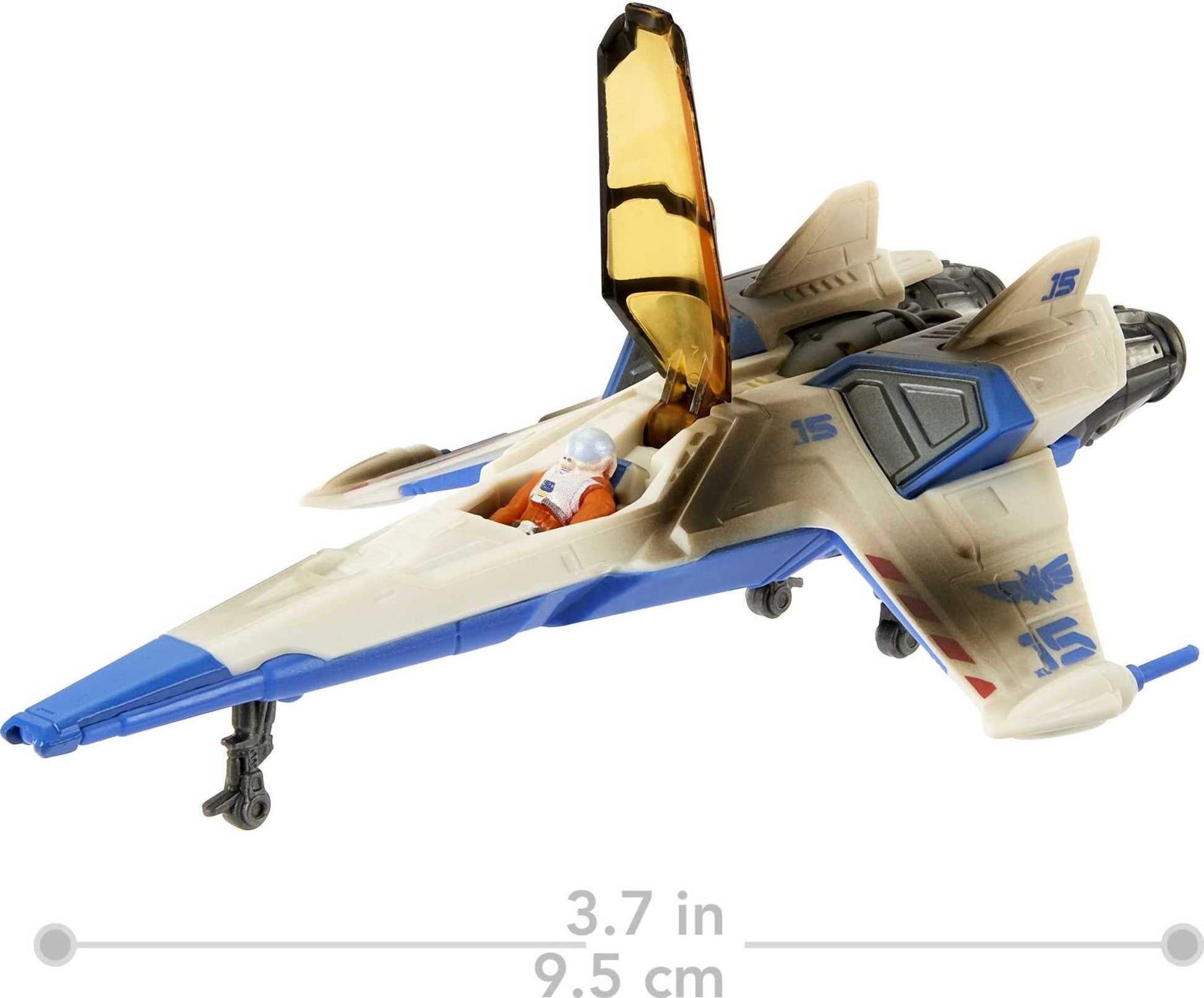 Mattel Disney Pixar Lightyear Hyperspeed Series Mini Action Figure & Toy Vehicle Set, Buzz Lightyear & XL-15 Spaceship
