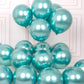 AULE 50Pcs Metallic 12 Inch Teal Green Chrome Helium Shiny Balloon