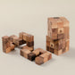 SiamMandalay Snake Cube Puzzle: Wooden 3D Brainteaser Puzzle for Adults STEM Skill Builder Interlocking Game, Educational Problem-Solving Game