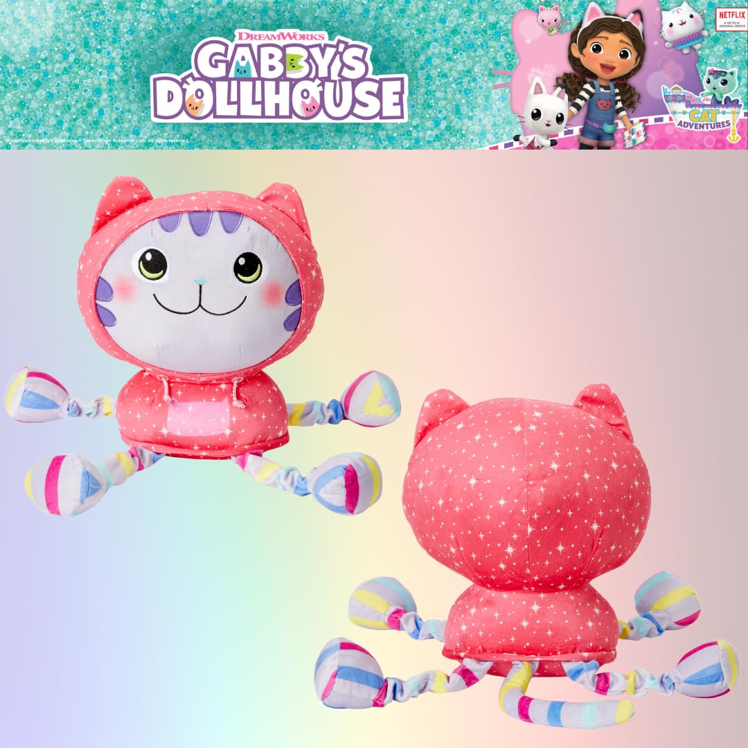 DreamWorks Gabby's Dollhouse DJ Catnip Bedding Super Soft Plush Cuddle Pillow Buddy, (Officially Licensed Product) By Franco