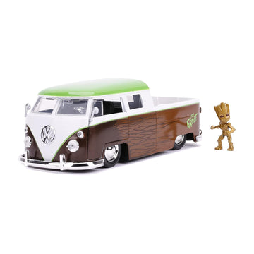 Jada Toys Marvel Guardians of The Galaxy Groot & 1963 Volkswagen Bus Pickup 1:24 die-cast Vehicle with Figure (31202)