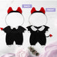 Halloween Red Devil Costume Clothes Set with Horn Headband for 15-17cm (4 Inch) Blind Box Dolls