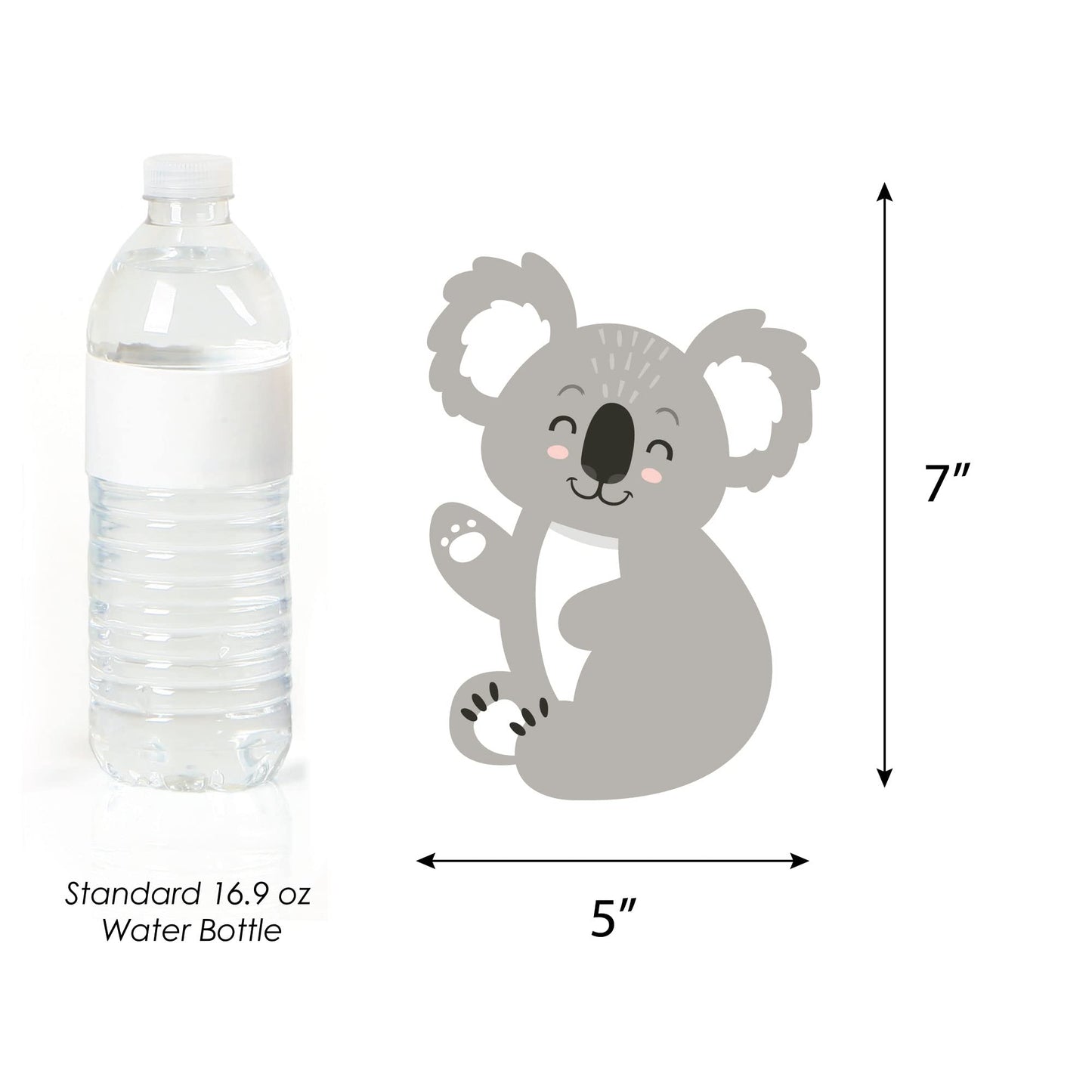 Big Dot of Happiness Koala Cutie - Waving Koala Decorations DIY Bear Birthday Party and Baby Shower Essentials - Set of 20