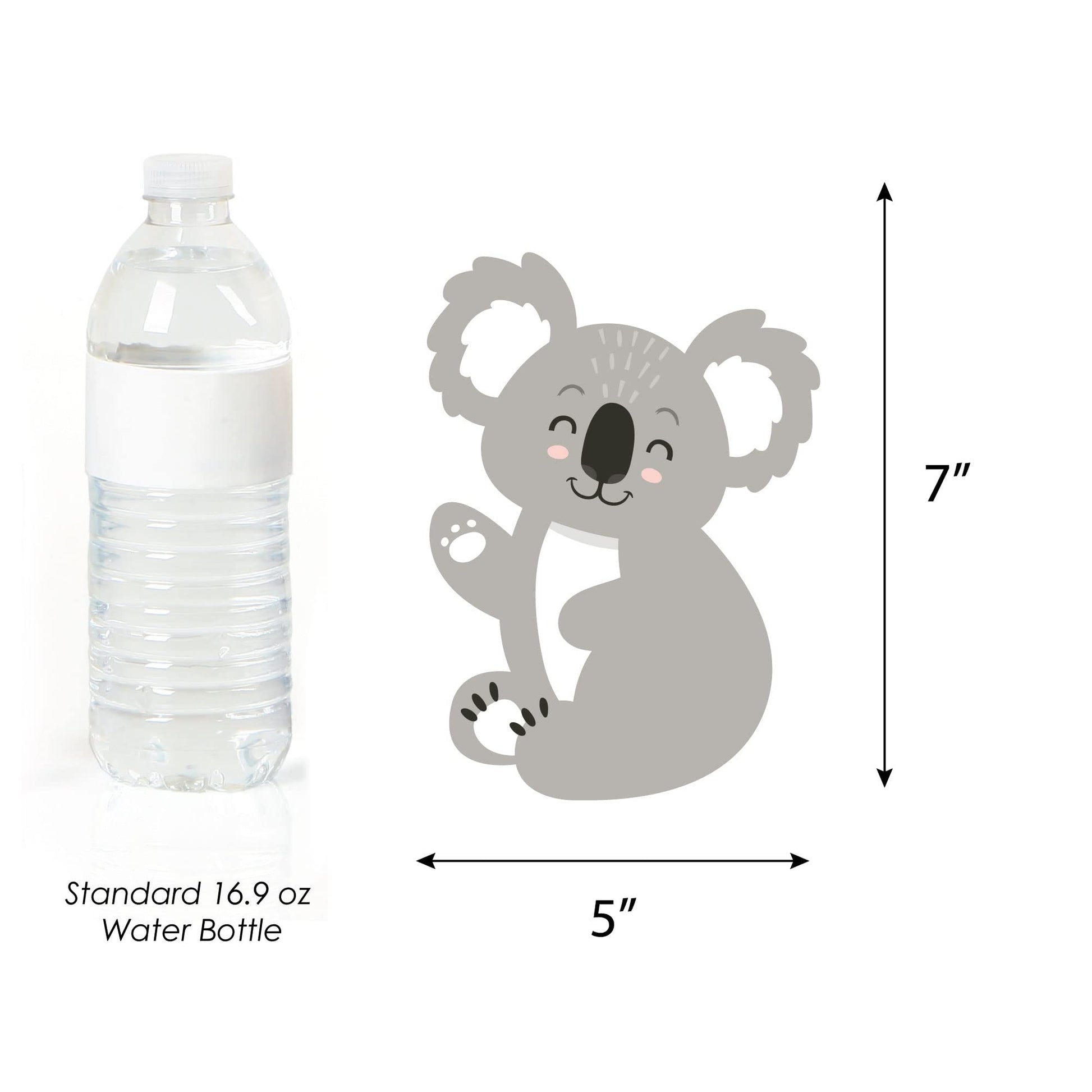 Big Dot of Happiness Koala Cutie - Waving Koala Decorations DIY Bear Birthday Party and Baby Shower Essentials - Set of 20