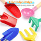 Katroiy 6 Piece Beach Sand Box Toys, Kids Gardening Tools, Made of Metal with Sturdy Wooden Handle, Safe Beach Gardening Set, Spoon, Fork, Rake