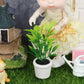Artificial Miniature Plants for Dollhouse - 1:12 Scale Hanging Potted Greenery for Fairy Gardens, Terrariums and Diorama Displays