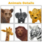 Safari Animals Figures, Plastic Zoo Animals Toys for Toddlers 1-3, Realistic Jungle Animal Figurines for Kids 3-5, 12Pcs Wild African Toys Birthday