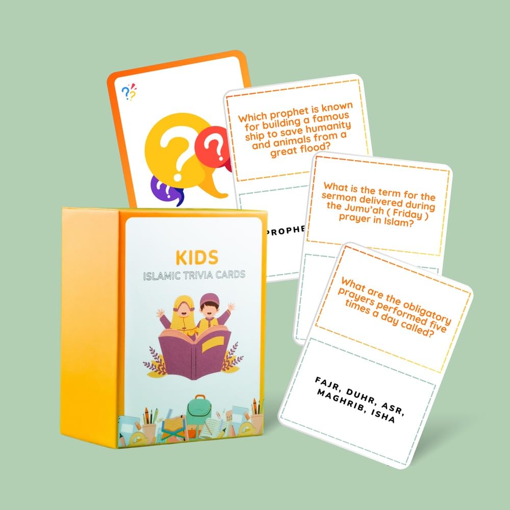 UMRASTORE Islamic Trivia - Kids Islamic Trivia Cards