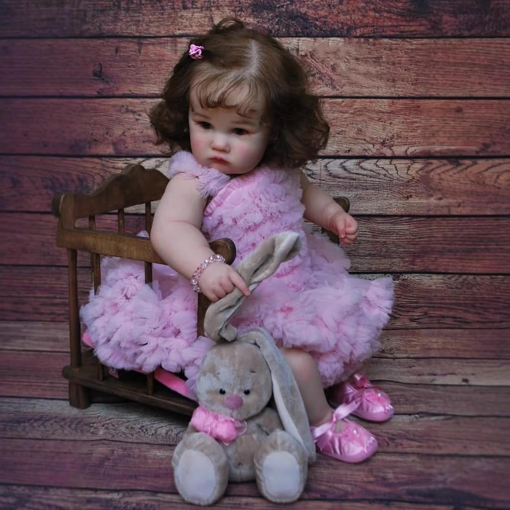 GYCV Reborn Toddler Dolls Girl 24 Inch Lifelike Baby Doll Realistic Toddler Doll Girl Look Real Cute Fat Reborn Baby Weighted Real Life Baby Doll Toys