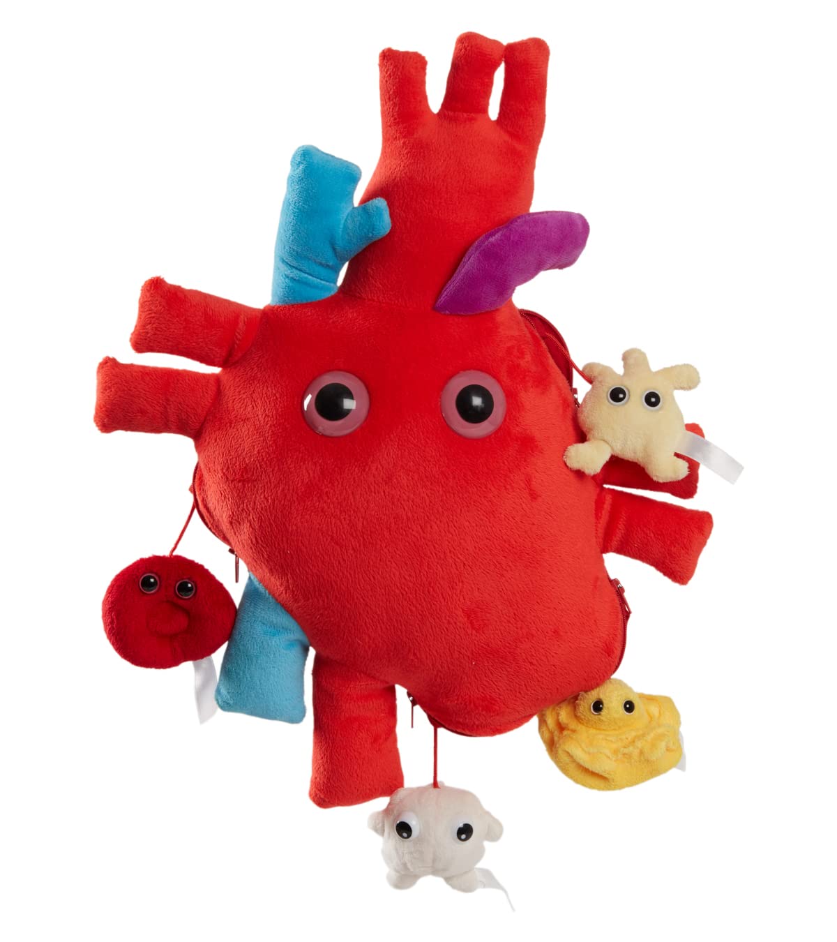GIANT MICROBES Deluxe 15” Heart Plush, Biology Stuffed Animal, Organ Transplant Gifts, Anatomical Heart, Cardiac Nurse Gift, Cardiology Gift, Surgery